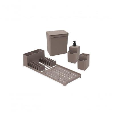 Kit Organize Sua Pia Single Coza Warm Gray Coza