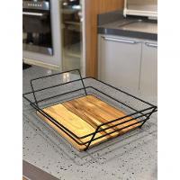 Fruteira Retangular Com Madeira - Stolf - 3