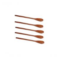 Kit 10Pçs Colher De Pau Madeira Modelo Intermediário 33 Cm - 1