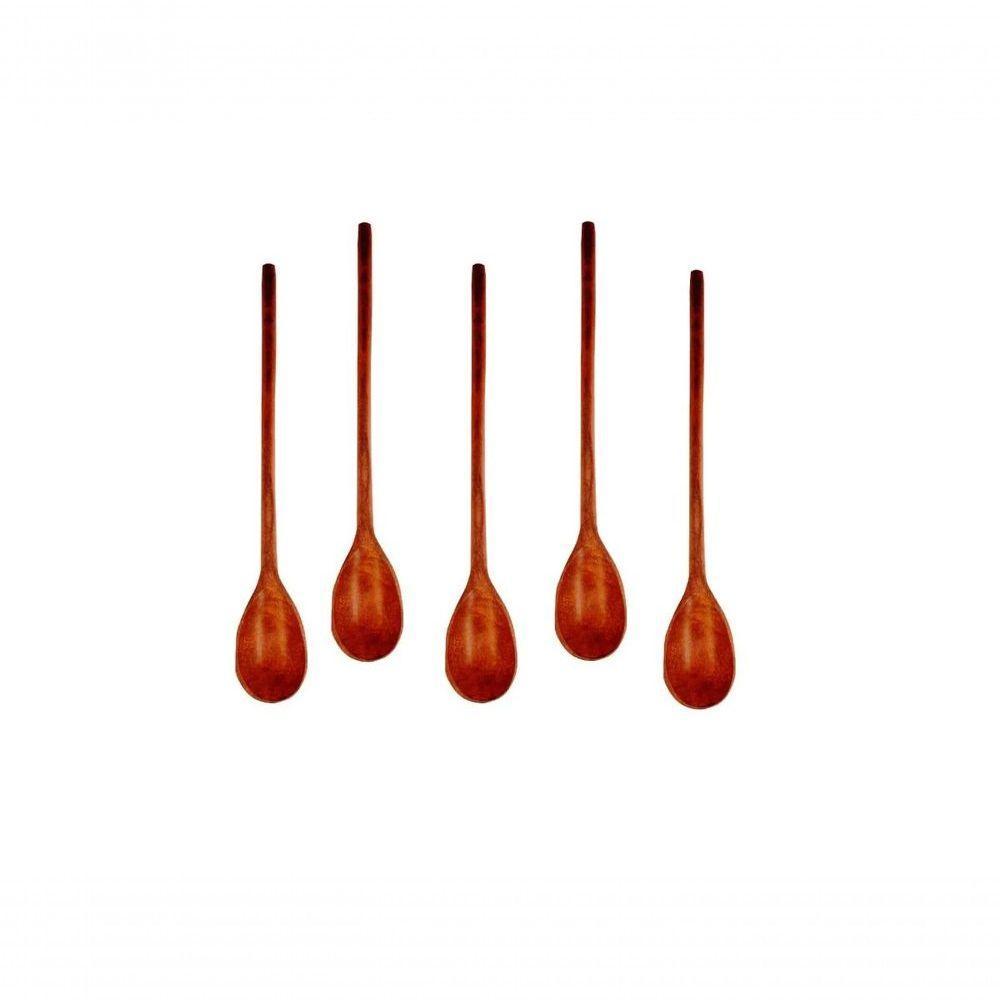 Kit Peças Colher De Pau Madeira Modelo Índio 44 Cm. - 1