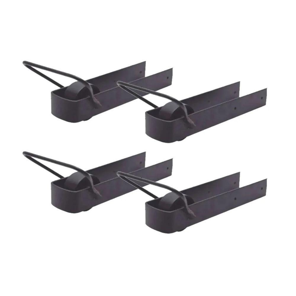 Kit 4 Pares De Trinco Correr Porteira Com Rodinha 350X70Mm. - 1