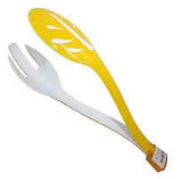 Pegador Para Salada Plastico Garfo Colher Amarelo (Sili-10) - 7