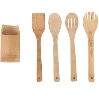 Kit 4 Utensílios De Cozinha Bambu Marrom - 2