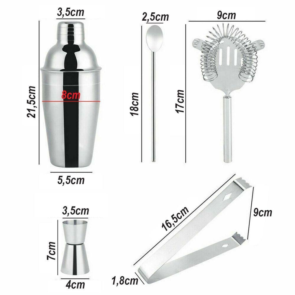 Kit Bar Coqueteleira Caipirinha Aço Inox 550ml 5 Peças - 8