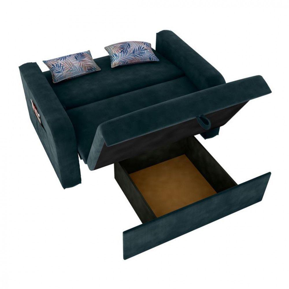 Sofá Cama Matrix Lady Day 4 Lugares Petróleo/Floral - 3