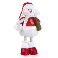 Boneco De Natal Decorativo Em Poliéster Brilho Com Ajuste De Altura 78cm Boneco De Neve - 1