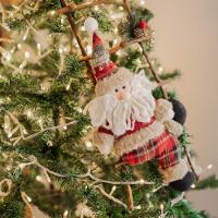 Escada De Natal Decorativa Rústica Em Poliéster Com Boneco 60cm Papai Noel - 2