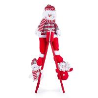 Escada De Natal Decorativa Em Poliéster Com Boneco 65cm Boneco De Neve - 1