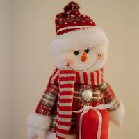 Escada De Natal Decorativa Em Poliéster Com Boneco 65cm Boneco De Neve - 2