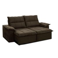 Sofá Solar Cesky 3 Lugares Retrátil E Reclinável 2,00M Gralha Azul Marrom - 1