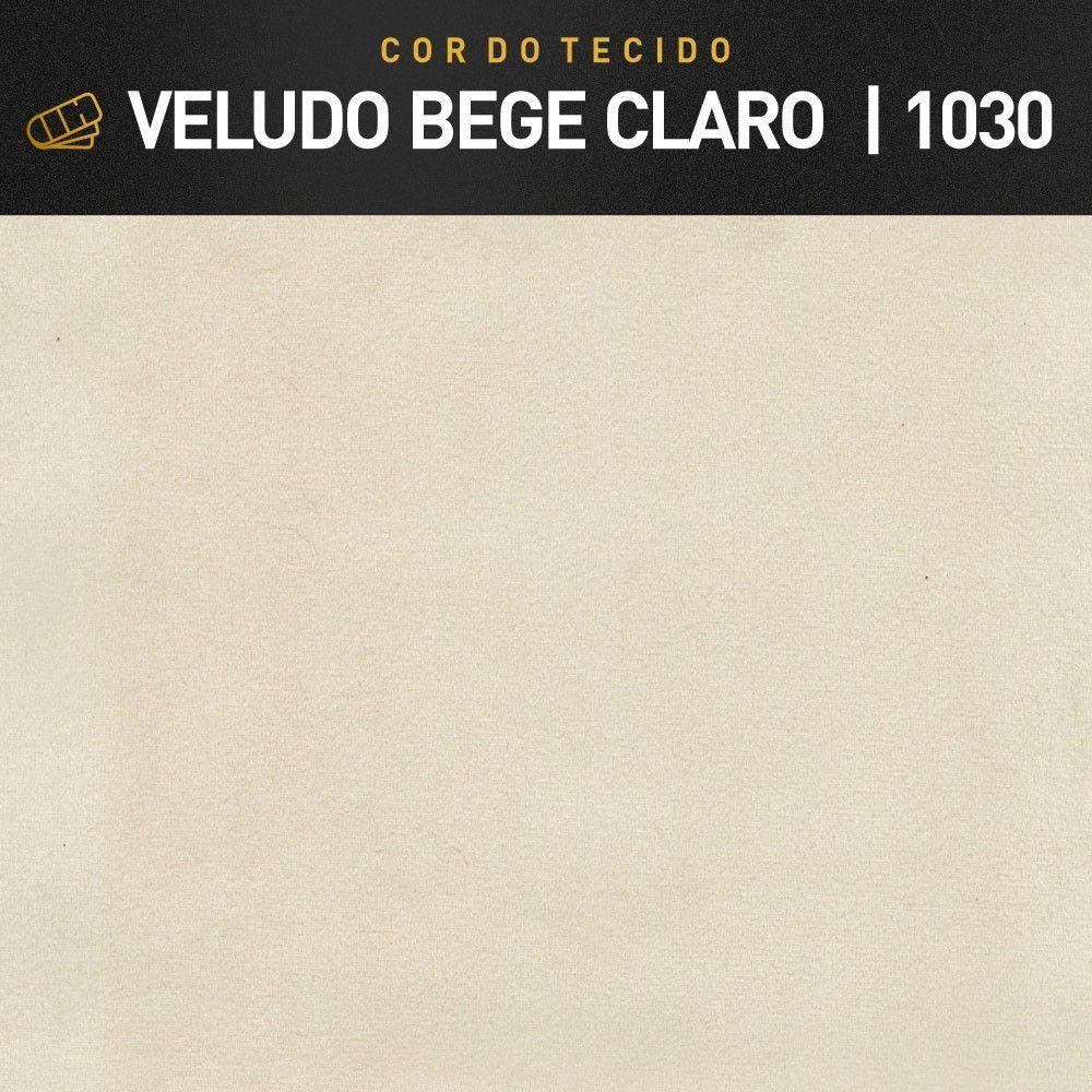 Sofá Fixo Magnus 3 Lugares Luxo 210cm Castellar Móbile Bege Claro - 3