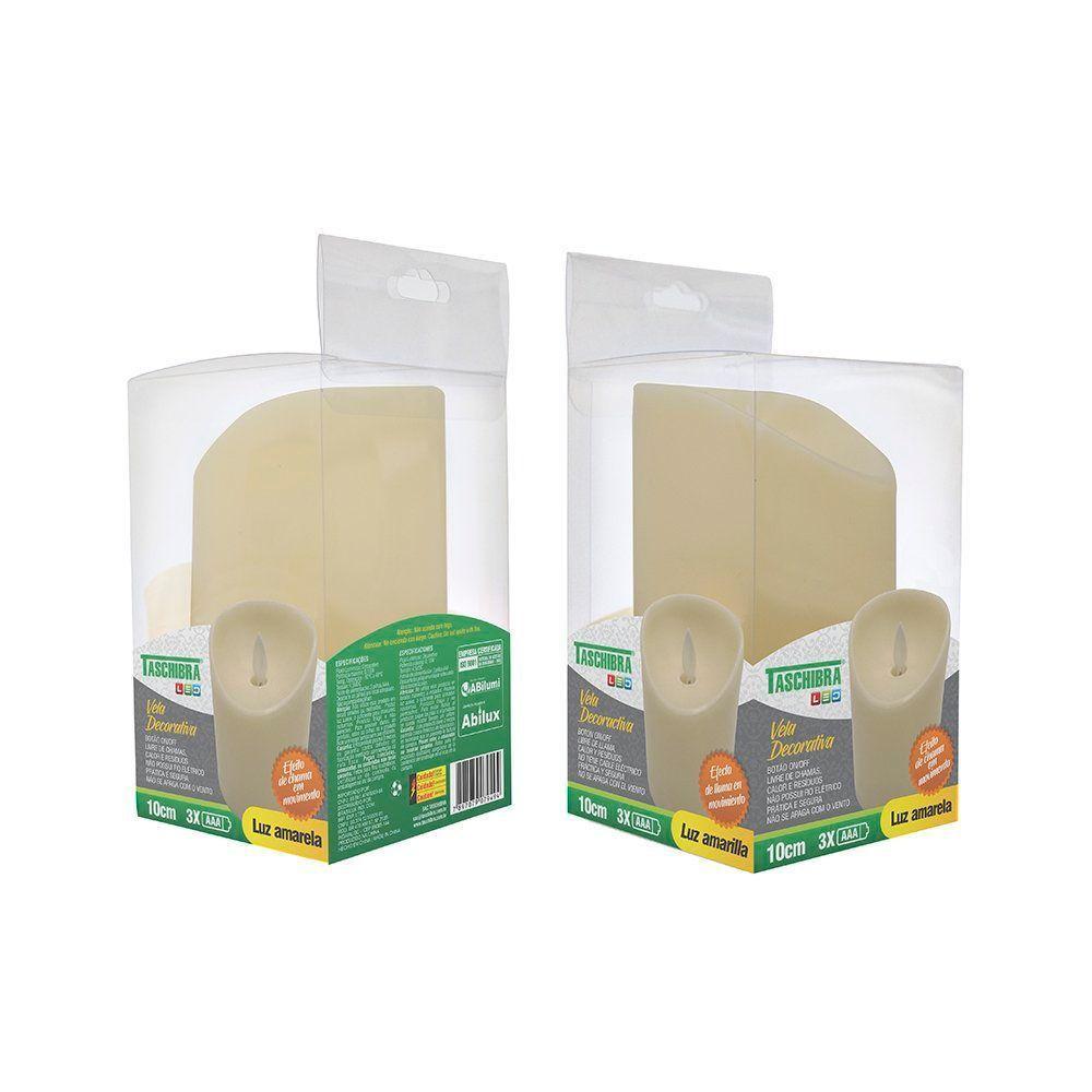 Luminária Vela Led 10cm Efeito Chama Quente Decor Taschibra - 2