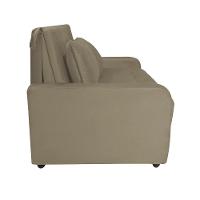 Sofá Cama Para Sala De Estar Amora New Suede - Bege Bege - 5