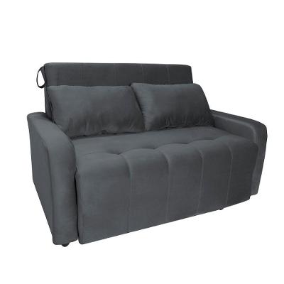 Sofá Cama Para Sala De Estar Amora New Suede - Cinza Cinza