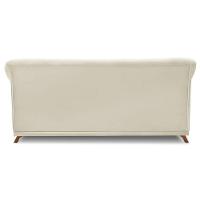 Sofá 2 Lugares 1,80m Veludo Pés Castanho Bege - 5