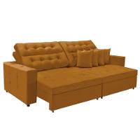 Sofá Texas 3.00m Retrátil E Reclinável - Terra - 3