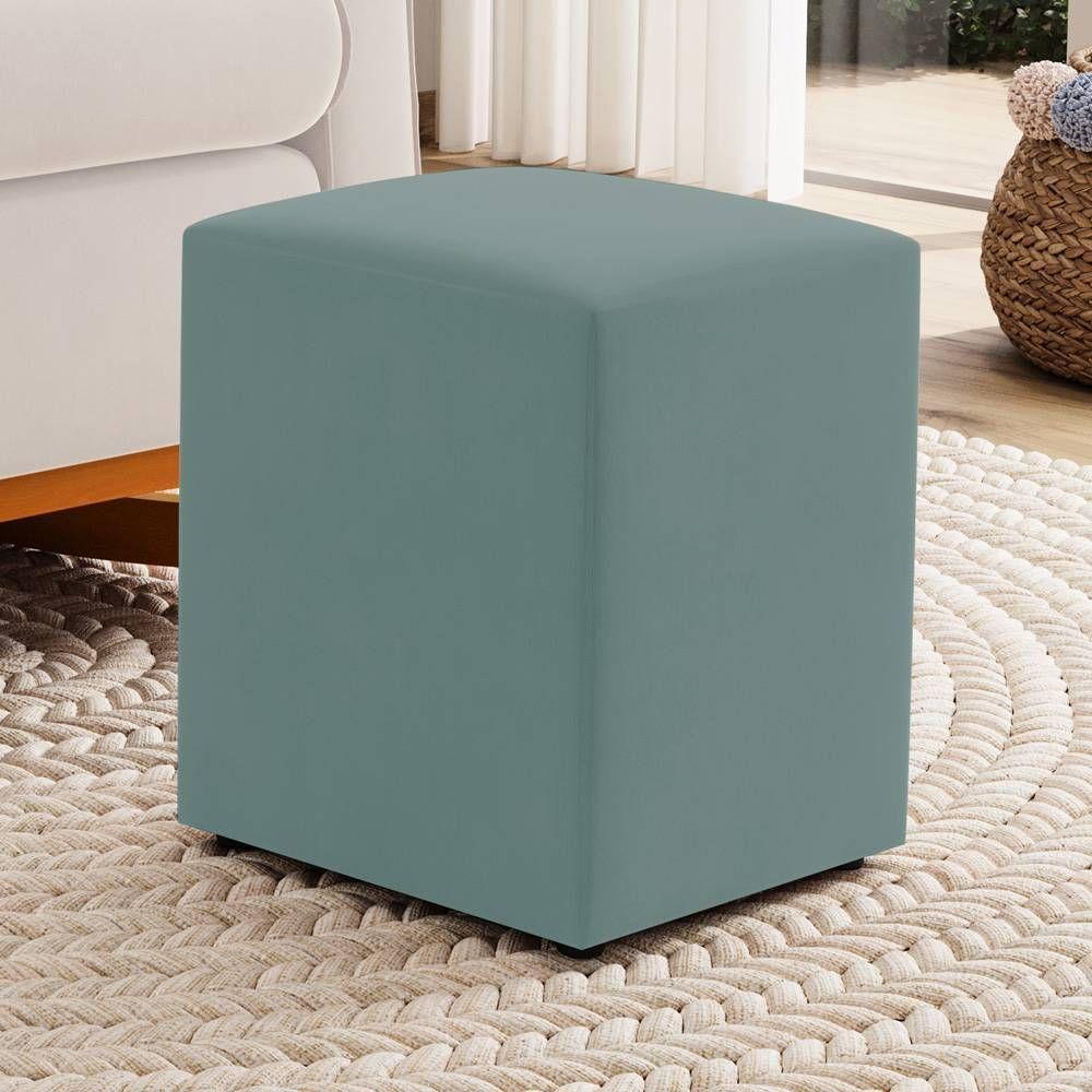 Poltrona De Amamentação E Descanso Zoe Com Base Balanço E Puff Veludo Acqua - Desk Design - 4