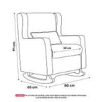Poltrona De Amamentação E Descanso Zoe Com Base Balanço Linho Cacau - Desk Design - 15