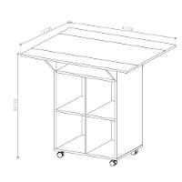 Mesa Dobrável Jeff Com Bancos Castanho - 5