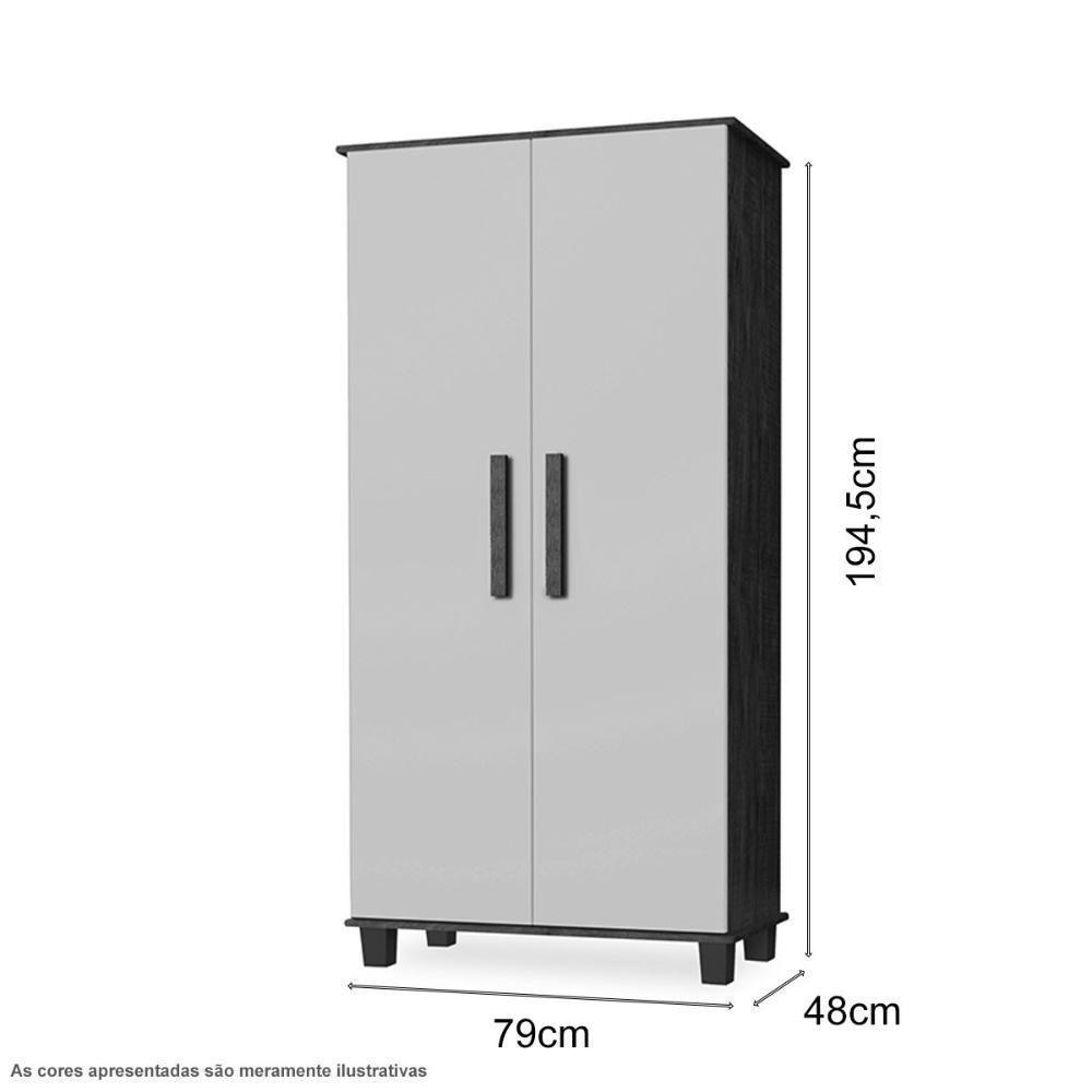 Armário Organizador 2 Portas Berlim Malbec - Luapa - 4