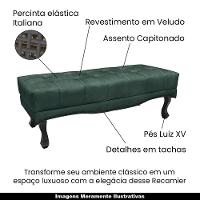 Recamier 160cm Loewe Veludo Pés De Madeira Verde Floresta - 7