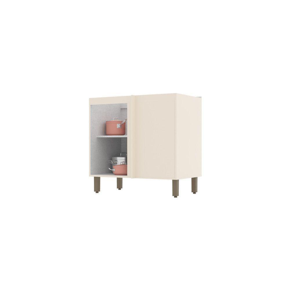 Balcão De Cozinha Canto Reto 1 Porta Connect Henn Off White - 4