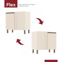 Balcão De Cozinha Canto Reto 1 Porta Connect Henn Off White - 5