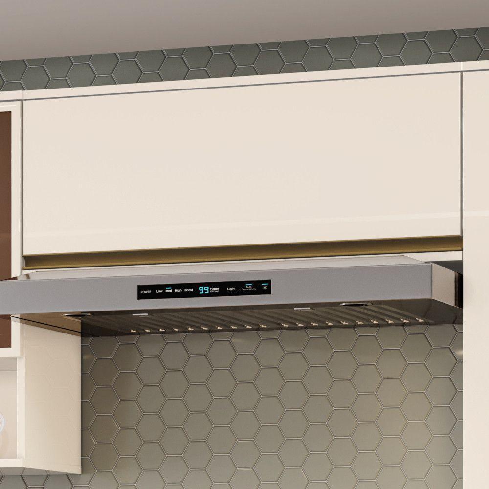 Armário Aéreo De Cozinha 80 Cm 1 Porta Basculante Connect Henn Off White - 2