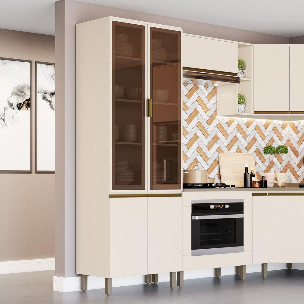 Cristaleira 4 Portas 715 Cm Connect Henn Off White - 3