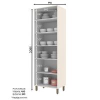 Cristaleira 4 Portas 715 Cm Connect Henn Off White - 2