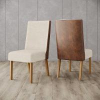 Conjunto 2 Cadeiras Estofadas Com Pés Em Madeira Anne Henn Nature Com Courano E Linho - 1