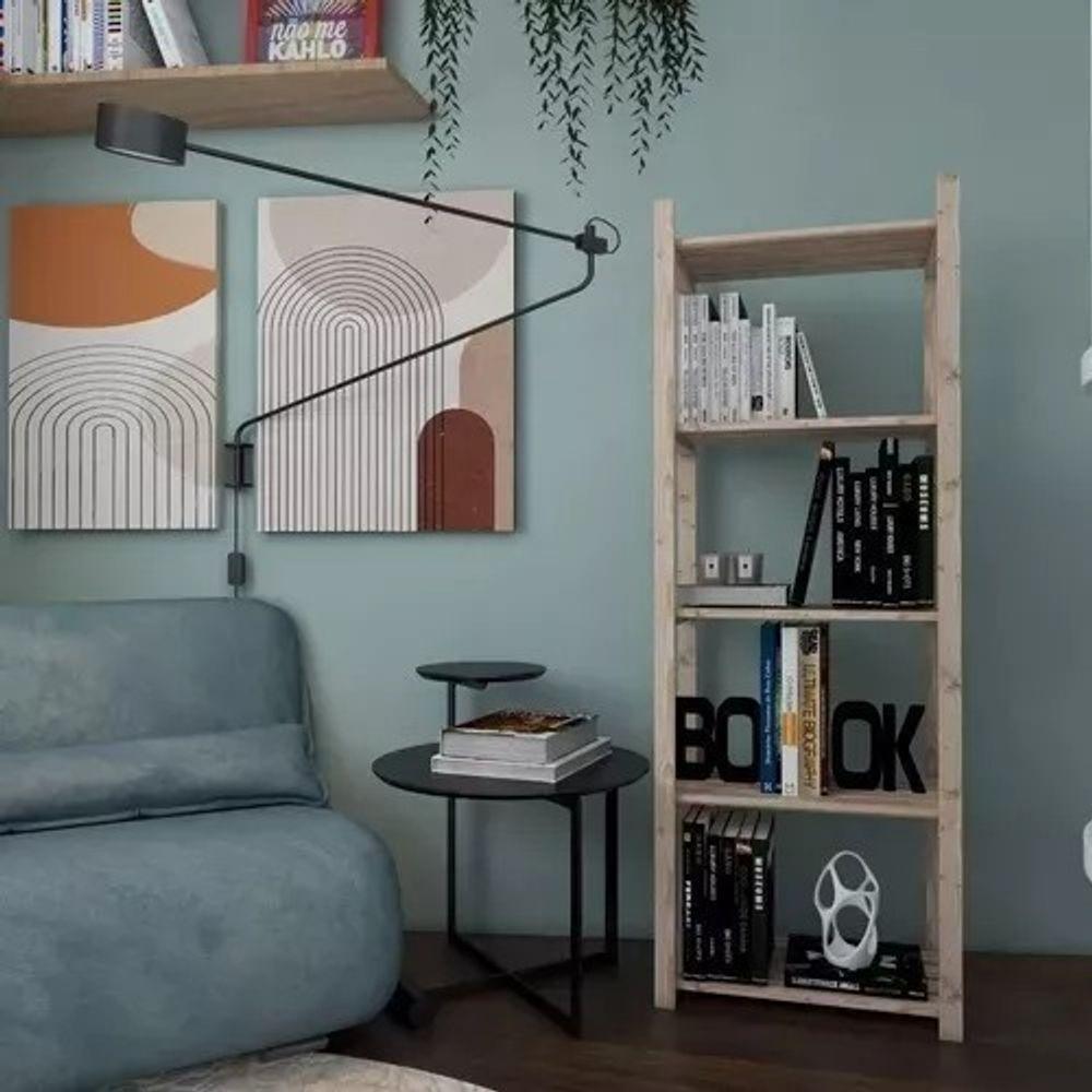 Kit Estante Novo Reforçada De Qualidade Multiuso E Aparador Organizar Nova Quarto Estilo Minimalista - 4