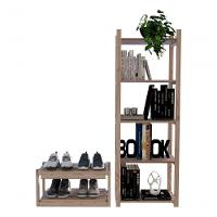 Kit Estante Moderno Simples De Qualidade Multiuso Quarto E Organizador De Calçados Prateleiras Desig - 2