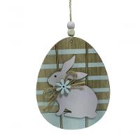 Pendente Ovo Com Coelho Rosa 17cm - 1