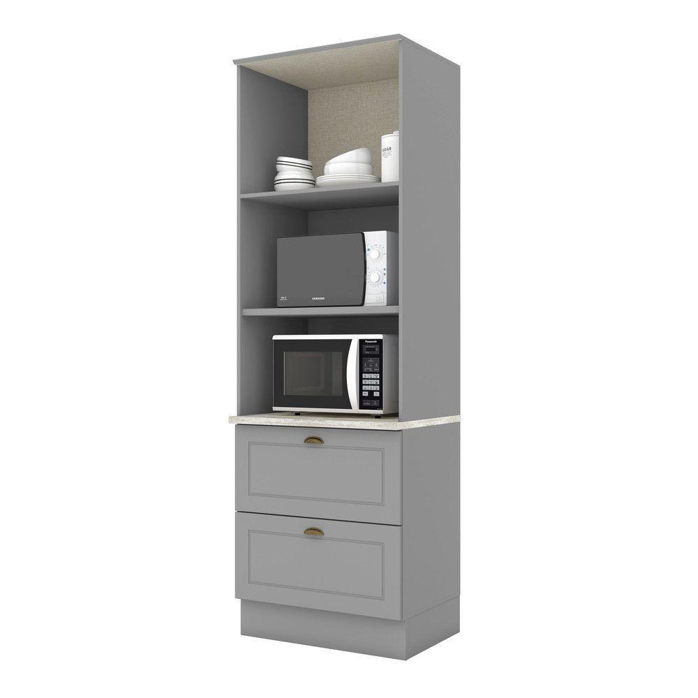 Paneleiro Torre Quente 2 Fornos Americana Henn Cinza Com Calcare Bp - 3