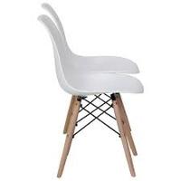 Kit 2 Cadeiras Charles Eames Eiffel Wood Design Branca - 2