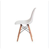 Kit 2 Cadeiras Charles Eames Eiffel Wood Design Branca - 7
