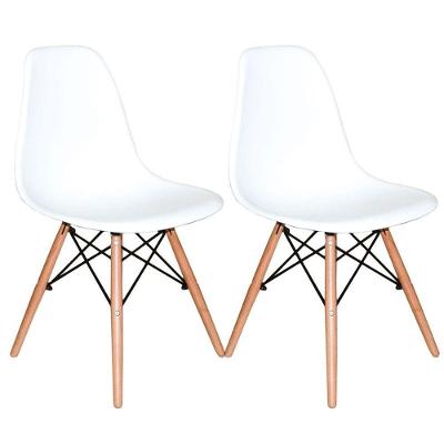 Conjunto Com 2 Cadeiras Charles Eames I Branco