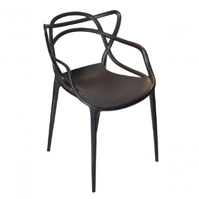 Cadeira Allegra Masters em Plástico Preto para Sala de Jantar e Cozinha