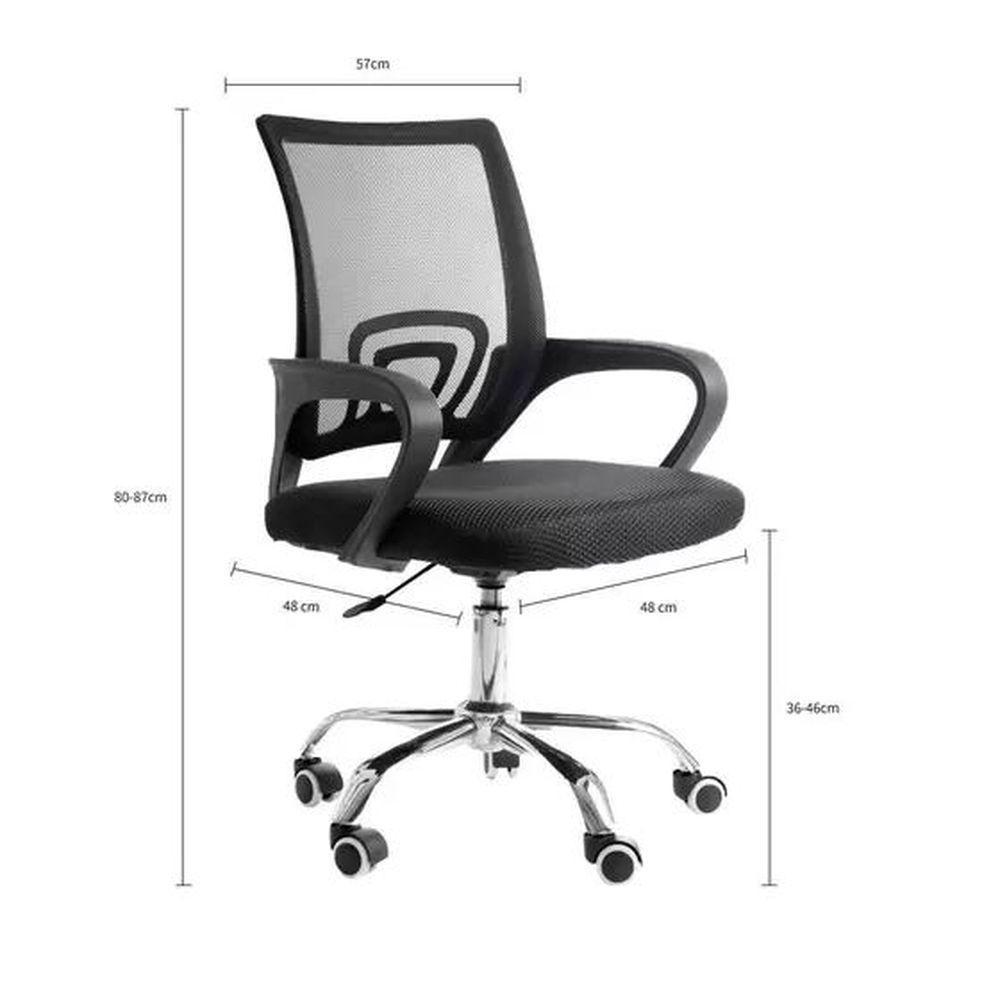 Cadeira De Escritório Mesh Diretor Com Sistema Relax Giratoria New Java - Preto - 5