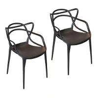 Conjunto Com 2 Cadeira Allegra Solna Masters 100% Polipropileno Preta - 1