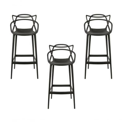 Kit 3 Banquetas Masters Allegra Pretas