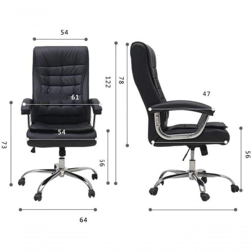 Cadeira De Escritório Presidente Big Munique Confort Base Giratória Com Molas Ensacadas - Preto - 2