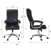 Cadeira De Escritório Presidente Big Munique Confort Base Giratória Com Molas Ensacadas - Preto - 2