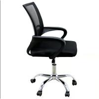 Kit 8 Cadeiras De Escritório Diretor Tela Mesh Base Cromada Santiago Rivatti Preto