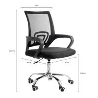 Kit 8 Cadeiras De Escritório Diretor Tela Mesh Base Cromada Santiago Rivatti Preto - 5