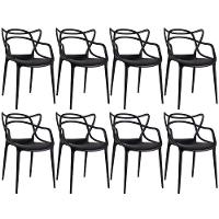 Kit - 8 X Cadeiras Masters Allegra - Preto - 1