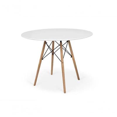 Kit Mesa Jantar Eiffel 80cm Branca + 4 Cadeiras Charles Eames - Branca