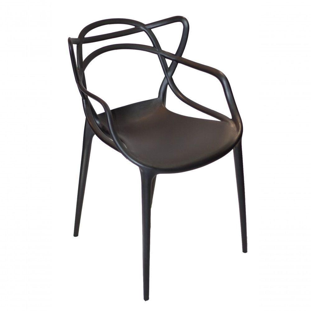 Kit C/8 Cadeira Allegra Masters Polipropileno Sala,cozinha, Jantar, Empilhavel Preta - 3