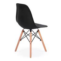 Kit Mesa Jantar Eiffel 90cm Branca + 4 Cadeiras Eames Eiffel Pretas.